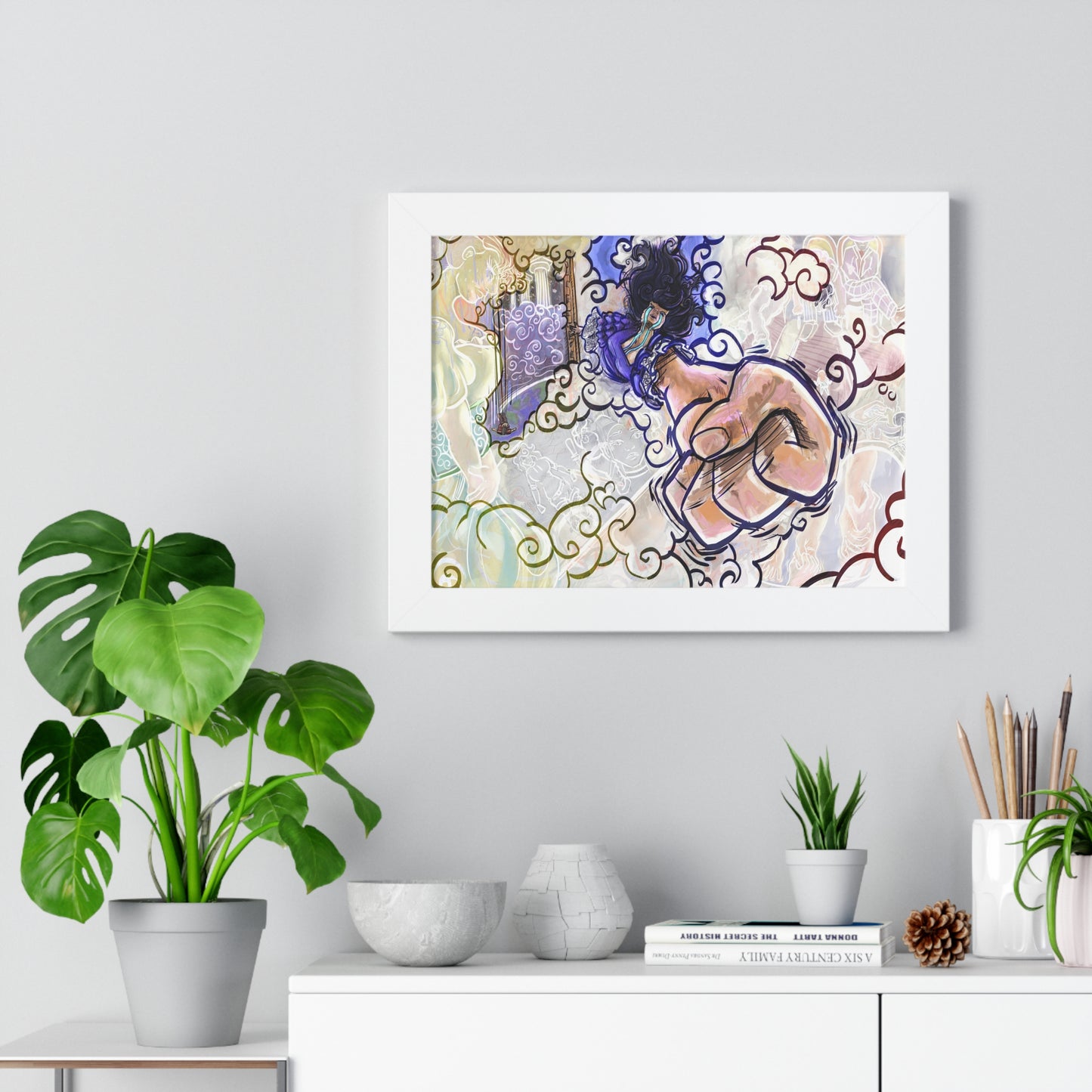 Draft 1: Framed painting