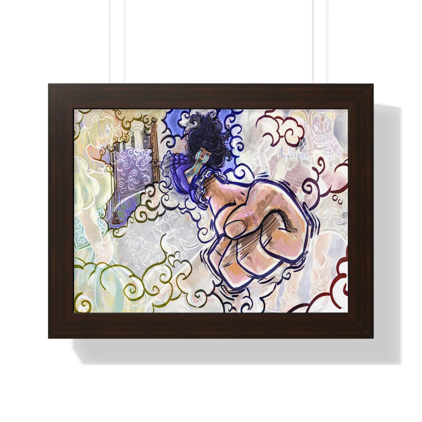 Draft 1: Framed painting