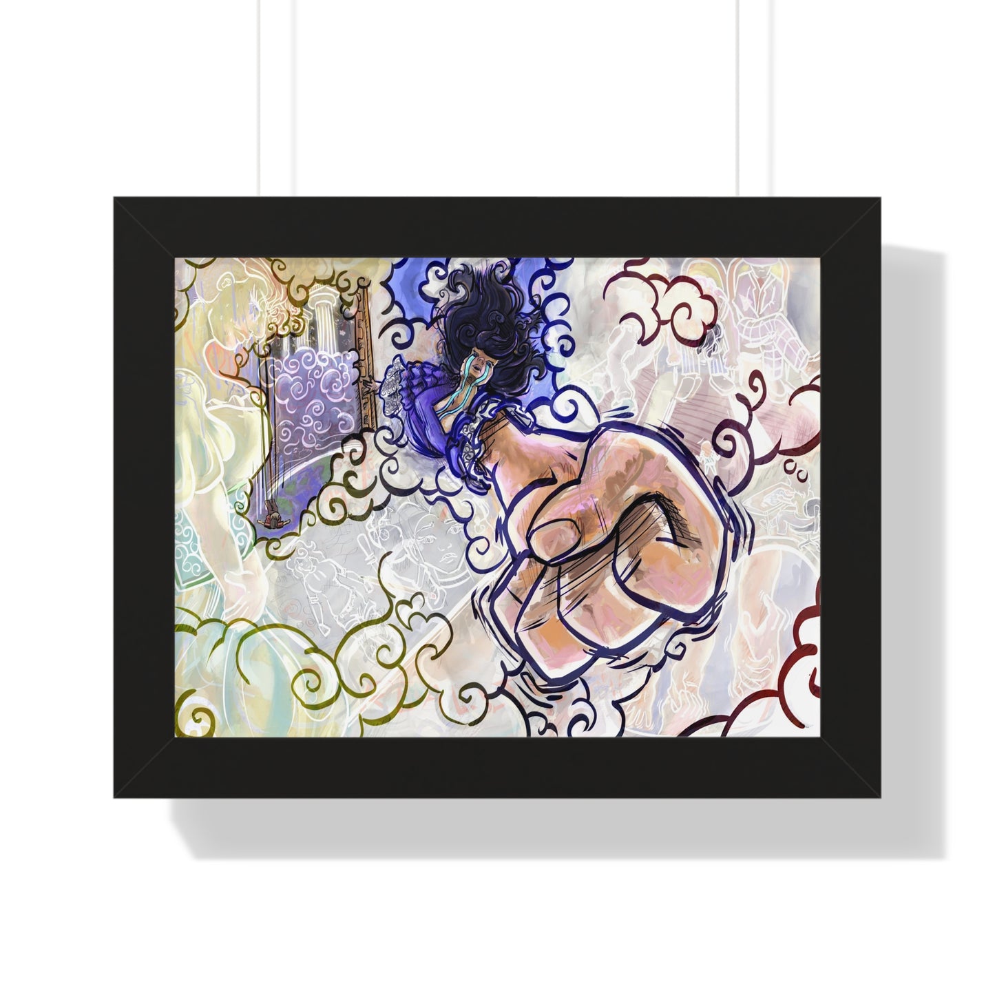 Draft 1: Framed painting