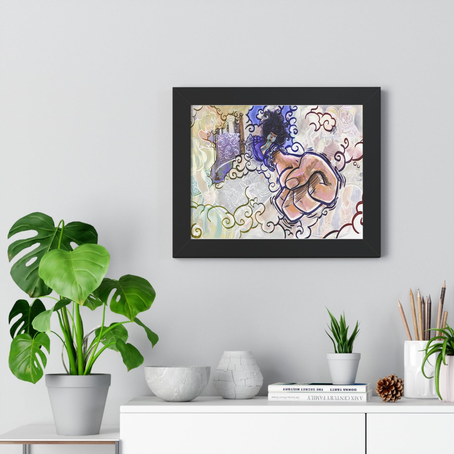 Draft 1: Framed painting