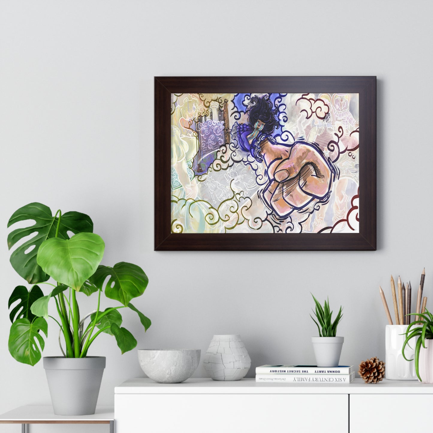 Draft 1: Framed painting